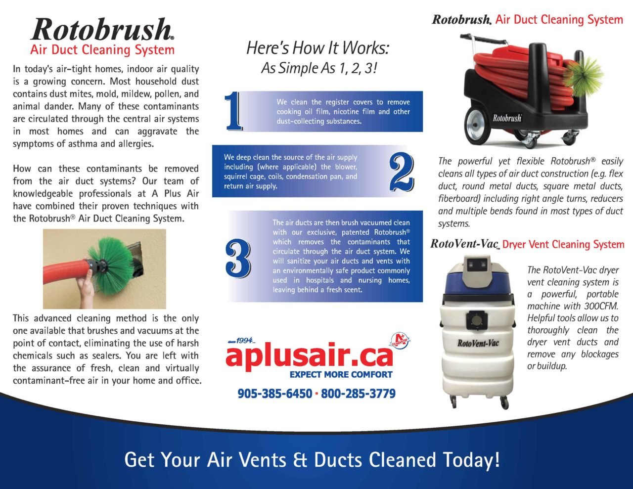 Rotobrush Air Duct Cleaning System A Plus Air 5169