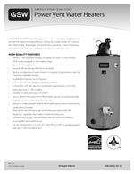 GSW Power Vented Water Heaters
